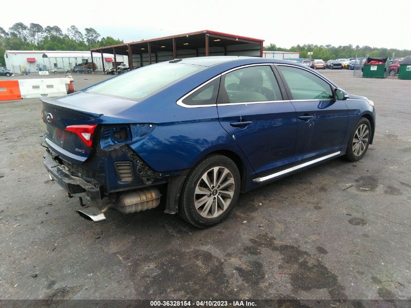 2016 HYUNDAI SONATA 2.4L SPORT - 5NPE34AF2GH424509