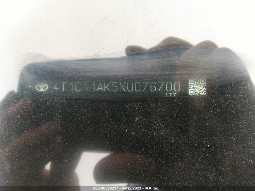 2022 TOYOTA CAMRY LE - 4T1C11AK5NU076700
