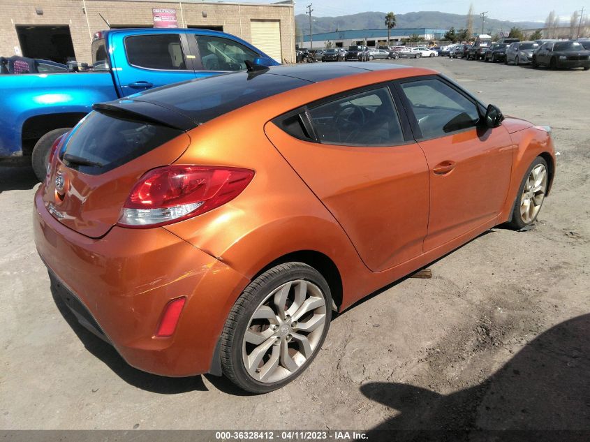 2013 HYUNDAI VELOSTER W/BLACK INT - KMHTC6AD4DU089171