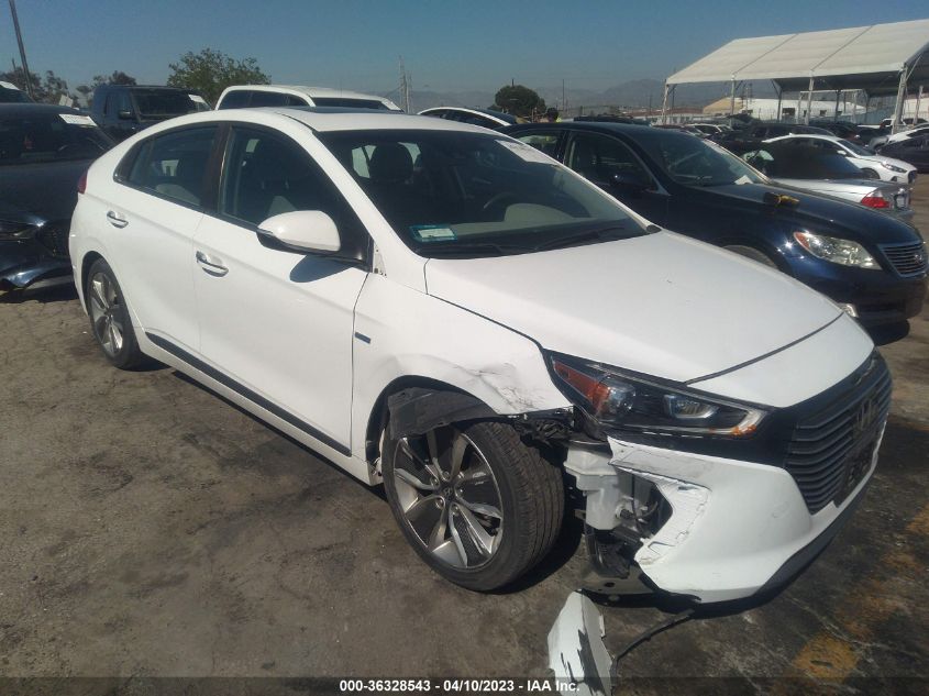 2019 HYUNDAI IONIQ HYBRID LIMITED - KMHC85LC7KU138036