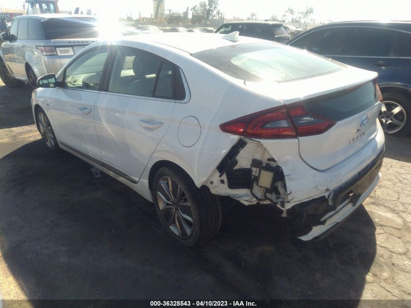 2019 HYUNDAI IONIQ HYBRID LIMITED - KMHC85LC7KU138036