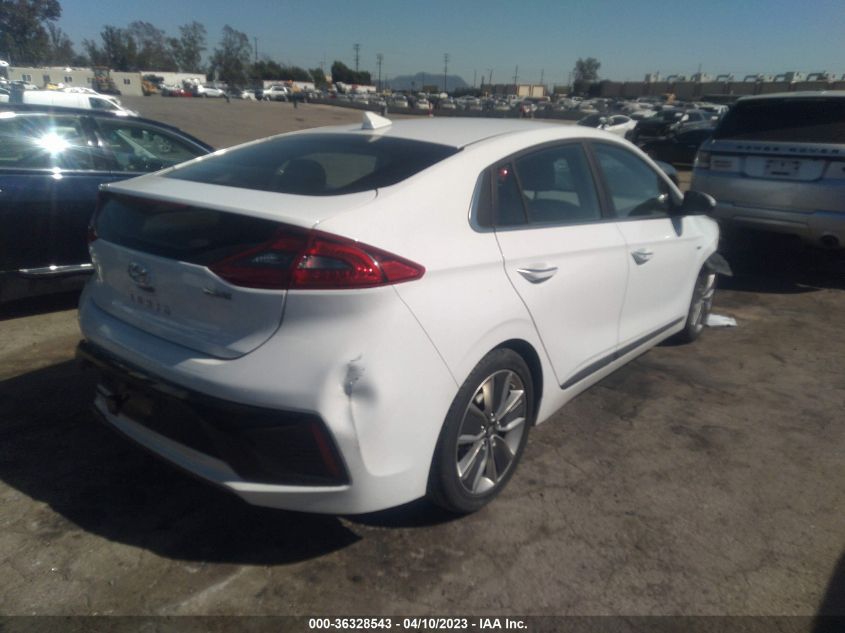 2019 HYUNDAI IONIQ HYBRID LIMITED - KMHC85LC7KU138036