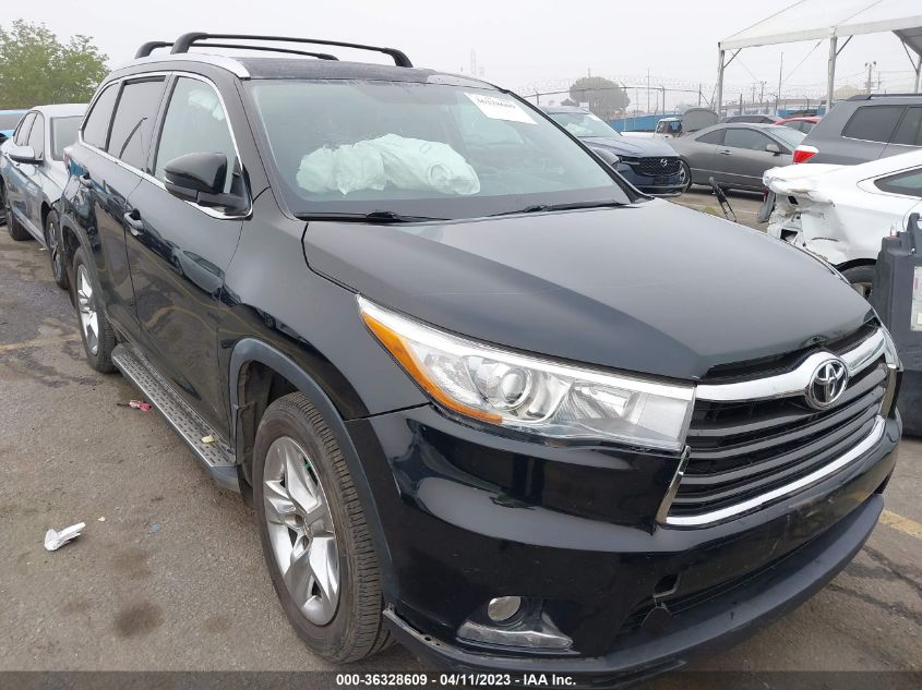 2015 TOYOTA HIGHLANDER LIMITED - 5TDDKRFH7FS189247