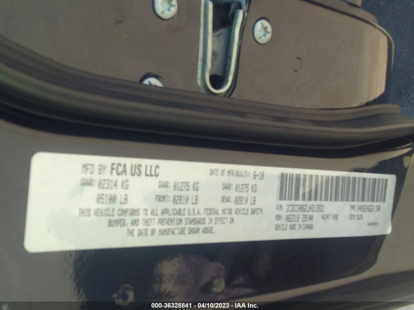 2018 CHRYSLER 300 300S - 2C3CCABG2JH313931