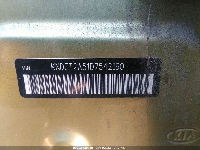 2013 KIA SOUL BASE - KNDJT2A5XD7581781