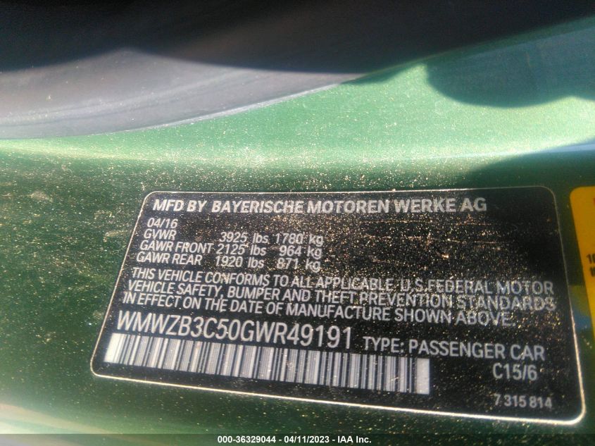 2016 MINI COOPER COUNTRYMAN - WMWZB3C50GWR49191