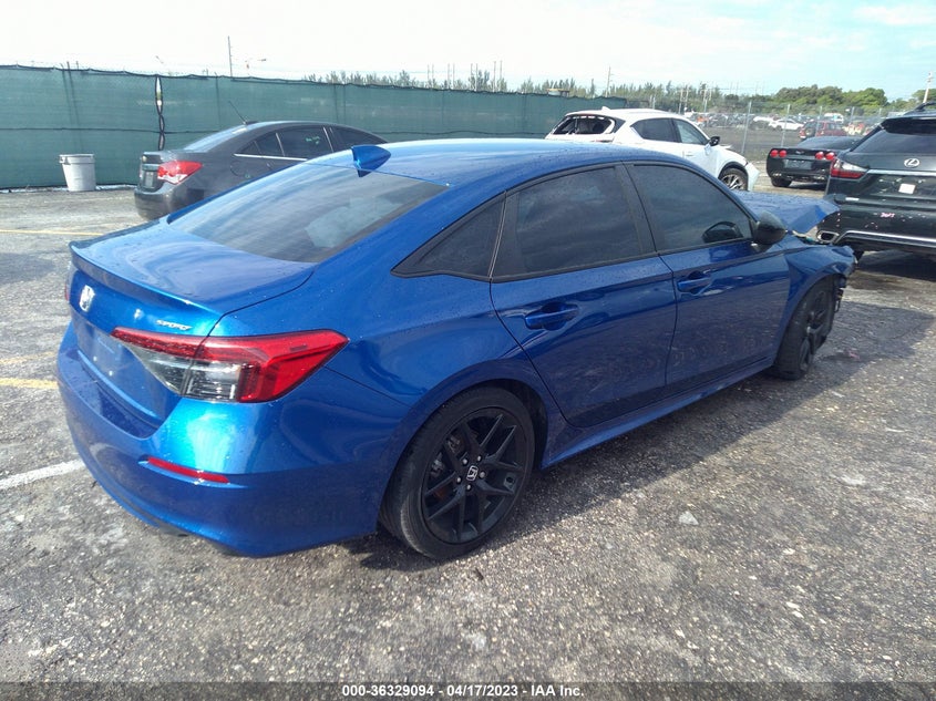VIN 2HGFE2F54NH504016 2022 HONDA CIVIC SEDAN SPORT