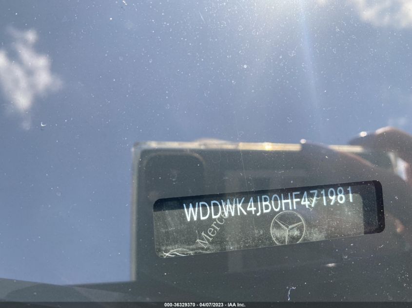 2017 MERCEDES-BENZ C WDDWK4JB0HF471981