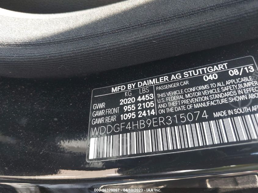 2014 MERCEDES-BENZ C-CLASS C 250 - WDDGF4HB9ER315074