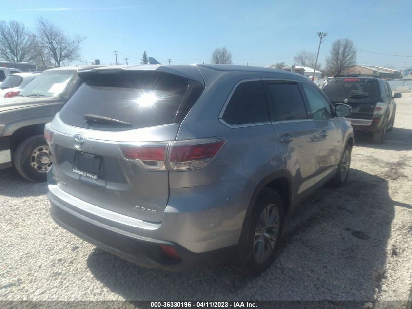2015 TOYOTA HIGHLANDER XLE - 5TDJKRFH2FS195234