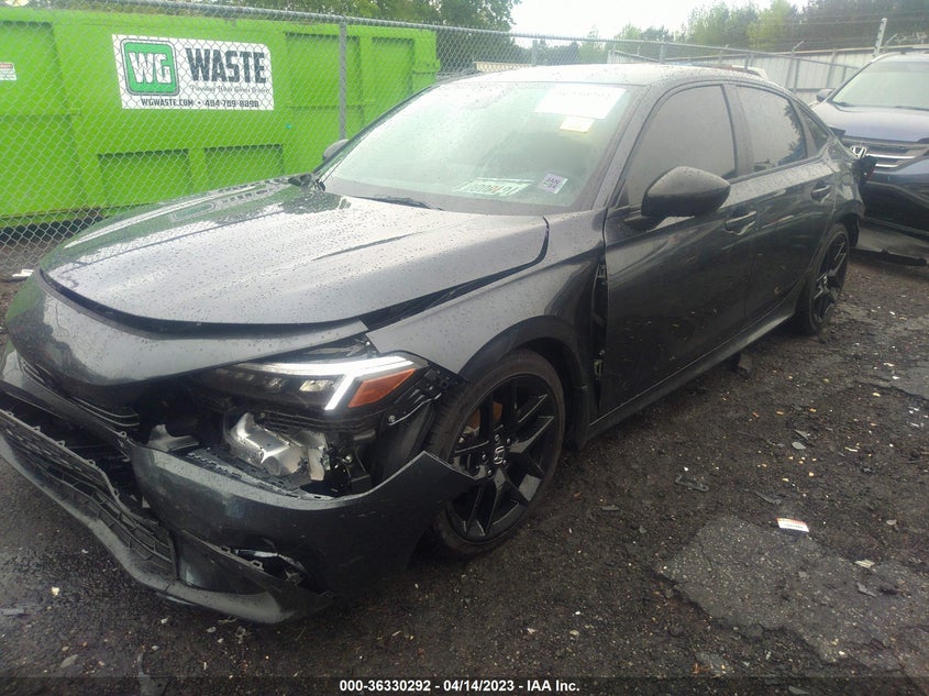 VIN 2HGFE2F57NH608791 2022 HONDA CIVIC SEDAN SPORT