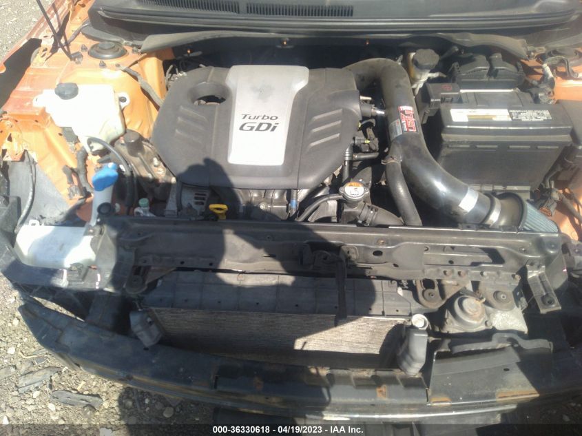 2013 HYUNDAI VELOSTER TURBO W/BLACK INT - KMHTC6AE1DU122006