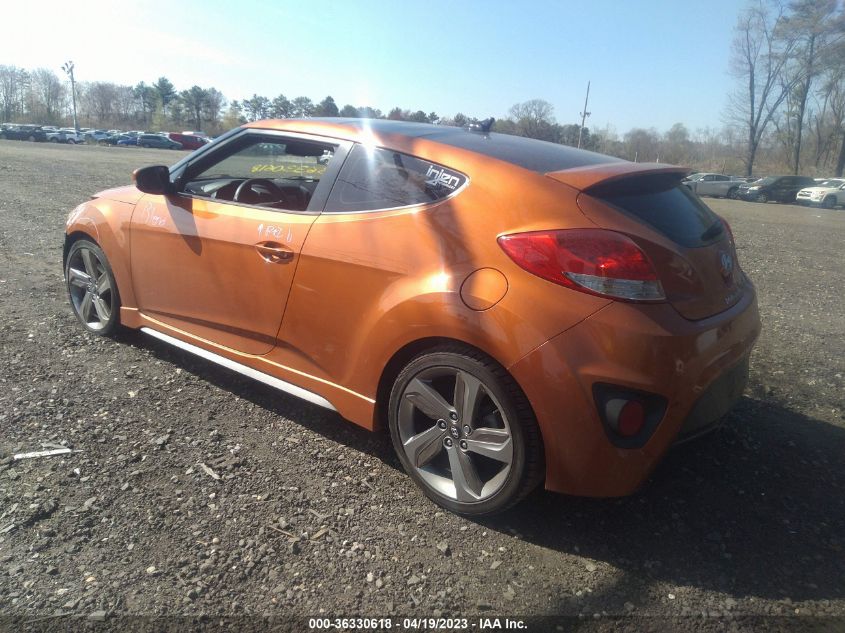 2013 HYUNDAI VELOSTER TURBO W/BLACK INT - KMHTC6AE1DU122006