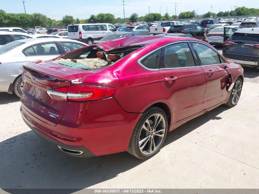 2019 FORD FUSION TITANIUM - 3FA6P0D97KR221330