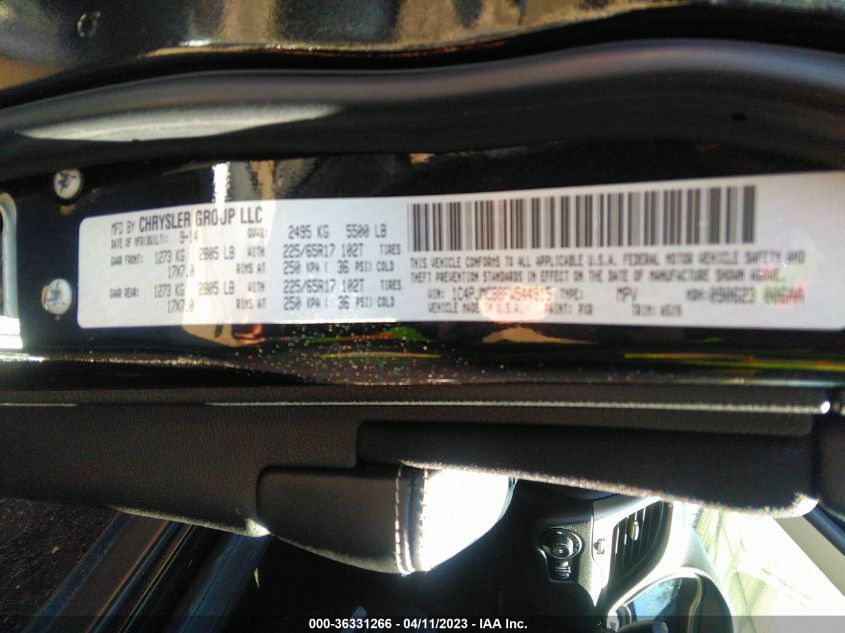 2015 JEEP CHEROKEE LATITUDE - 1C4PJMCB8FW544915