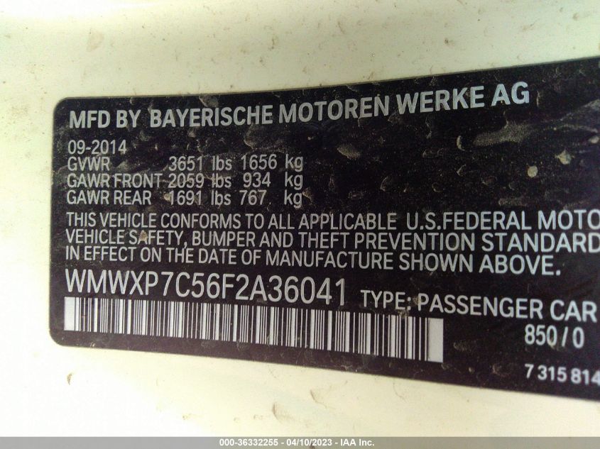 2015 MINI COOPER HARDTOP S - WMWXP7C56F2A36041