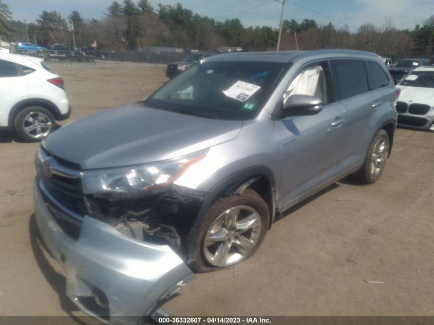 2015 TOYOTA HIGHLANDER HYBRID LIMITED - 5TDDCRFH8FS013353