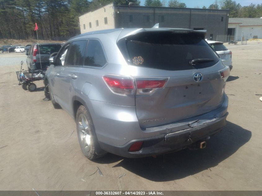 2015 TOYOTA HIGHLANDER HYBRID LIMITED - 5TDDCRFH8FS013353