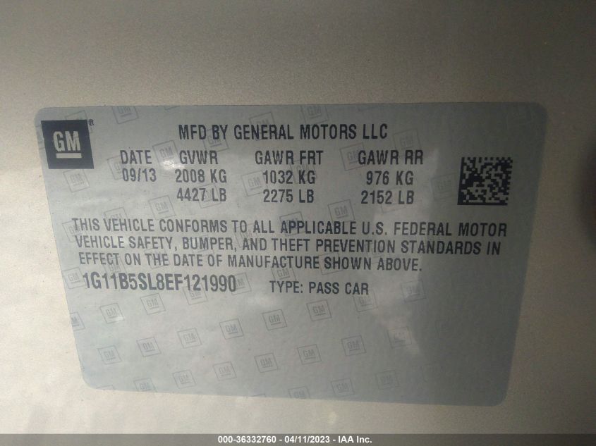2014 CHEVROLET MALIBU LS - 1G11B5SL8EF121990