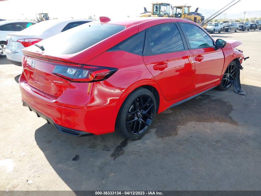 VIN 19XFL2H89NE005039 2022 HONDA CIVIC HATCHBACK SPORT