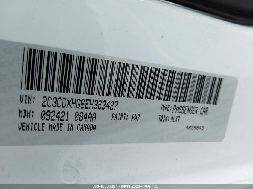 2014 DODGE CHARGER SXT PLUS - 2C3CDXHG6EH363437