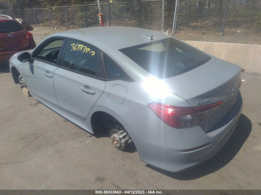 2022 HONDA CIVIC SEDAN SPORT - 2HGFE2F56NH580773