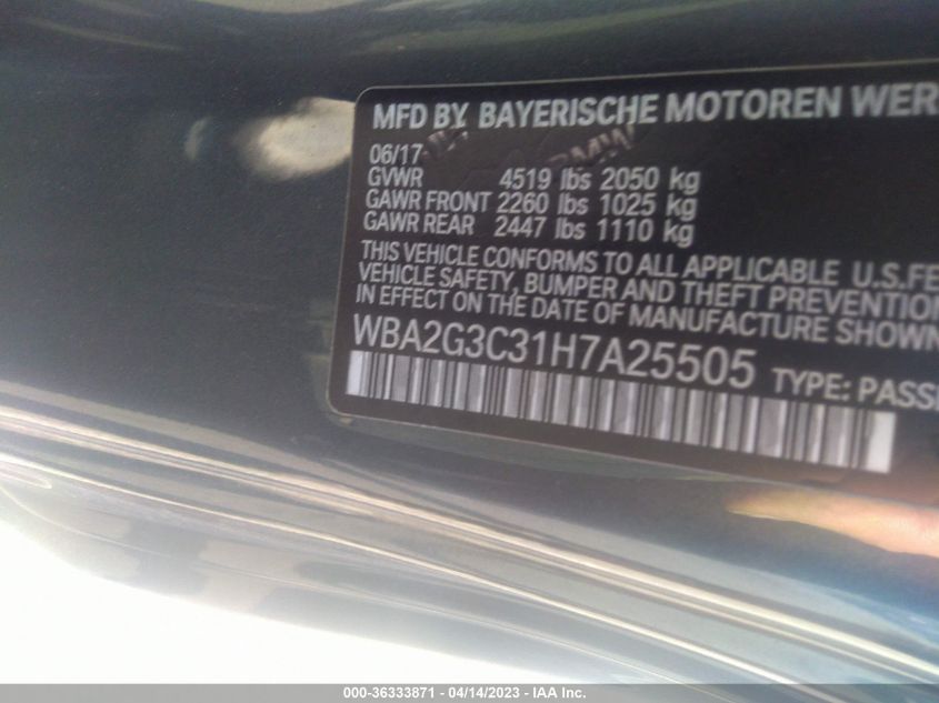 2017 BMW 2 SERIES M240I XDRIVE - WBA2G3C31H7A25505