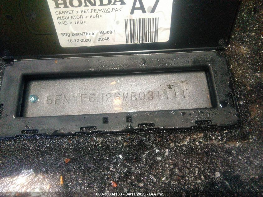 2021 HONDA PILOT SPECIAL EDITION - 5FNYF6H26MB031111