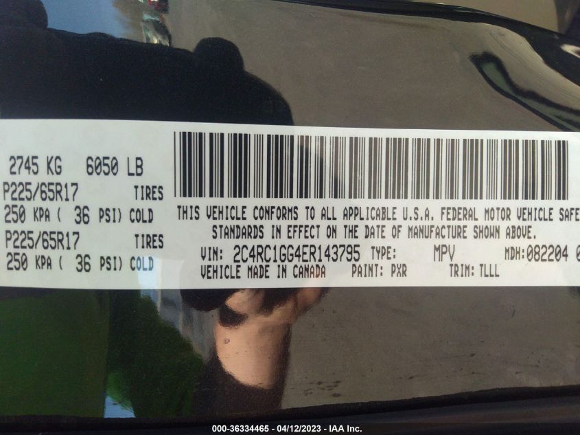 2014 CHRYSLER TOWN & COUNTRY LIMITED - 2C4RC1GG4ER143795