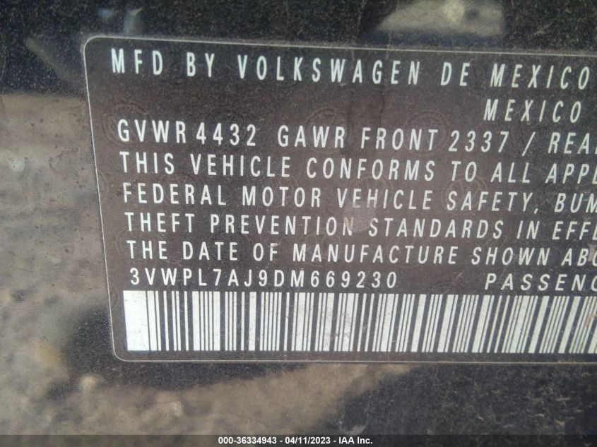 2013 VOLKSWAGEN JETTA SPORTWAGEN TDI - 3VWPL7AJ9DM669230