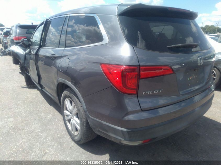 2016 HONDA PILOT LX - 5FNYF5H17GB019636