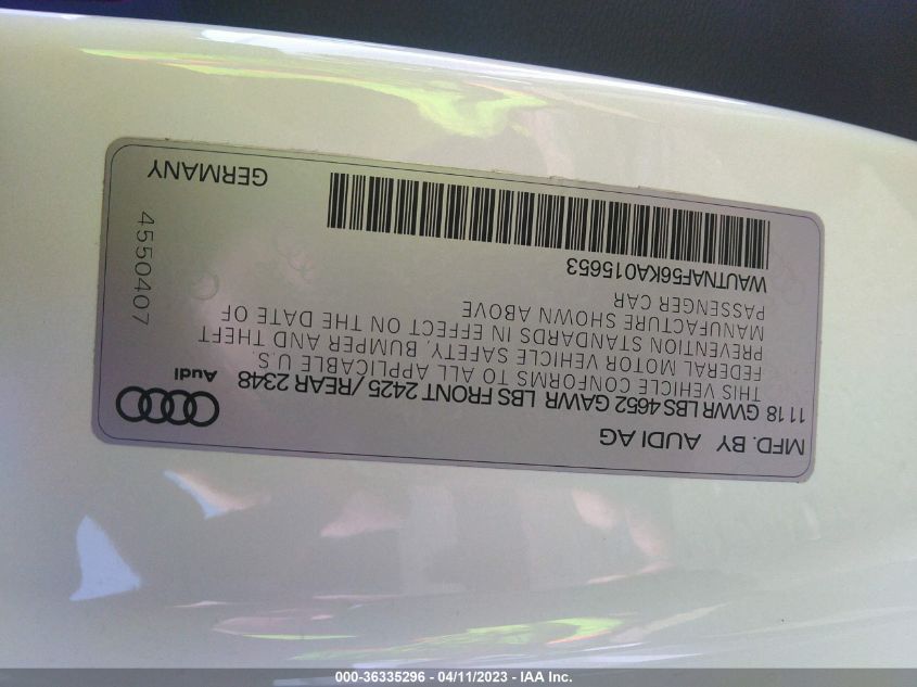 2019 AUDI A5 COUPE PREMIUM PLUS WAUTNAF56KA015653