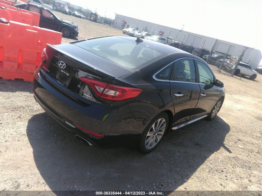 2016 HYUNDAI SONATA 2.4L SPORT - 5NPE34AF4GH408523