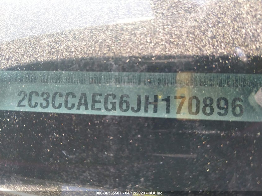 VIN 2C3CCAEG6JH170896 2018 CHRYSLER 300 LIMITED