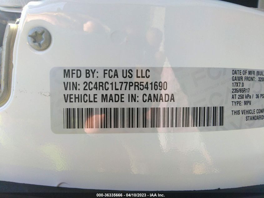 2023 CHRYSLER PACIFICA HYBRID TOURING L - 2C4RC1L77PR541690