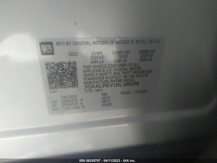 2022 GMC TERRAIN SLT - 3GKALPEV1NL169256