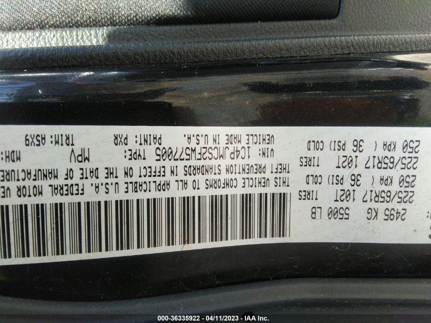 2015 JEEP CHEROKEE LATITUDE - 1C4PJMCS2FW577005