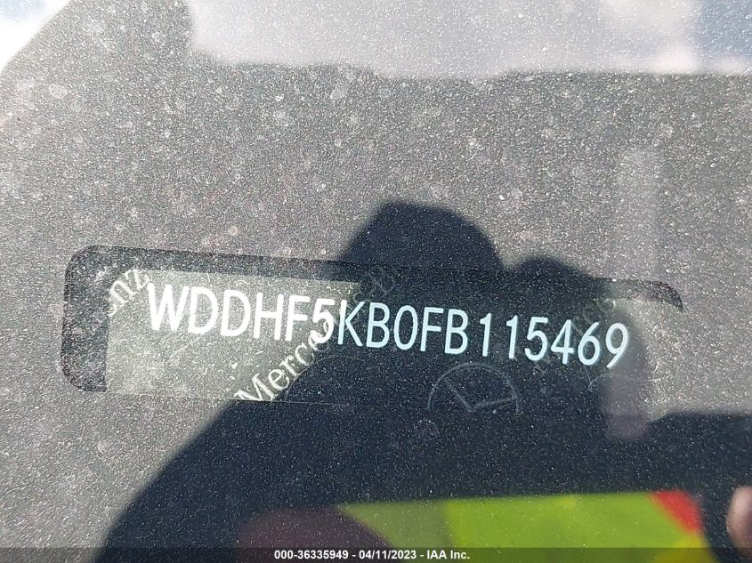 WDDHF5KB0FB115469 2015 MERCEDES-BENZ E-CLASS, photo no. 9