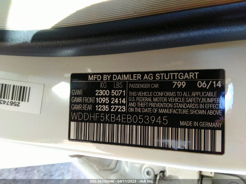 2014 MERCEDES-BENZ E-CLASS E 350 - WDDHF5KB4EB053945