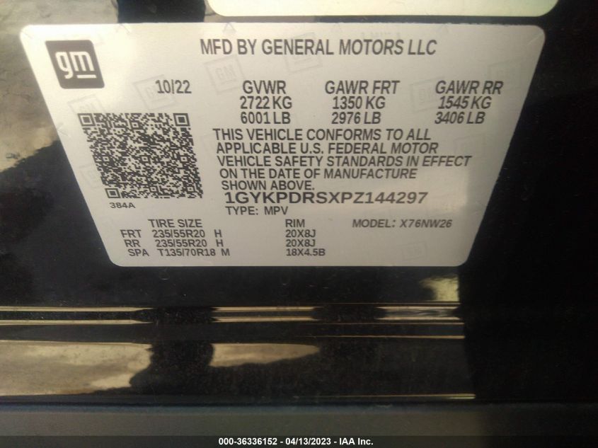 2023 CADILLAC XT6 AWD PREMIUM LUXURY - 1GYKPDRSXPZ144297