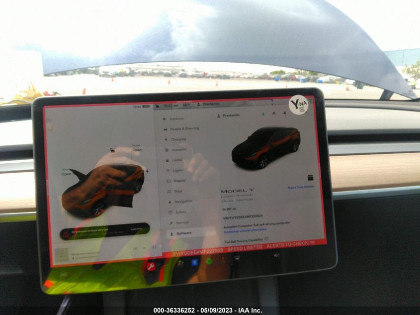 2021 TESLA MODEL Y LONG RANGE - 5YJYGDEE4MF222929