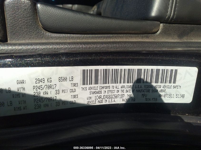 2016 JEEP GRAND CHEROKEE LAREDO - 1C4RJEAG6GC507197