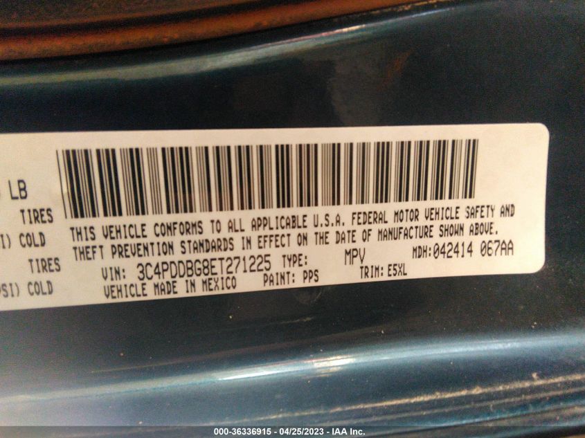 2014 DODGE JOURNEY SXT - 3C4PDDBG8ET271225