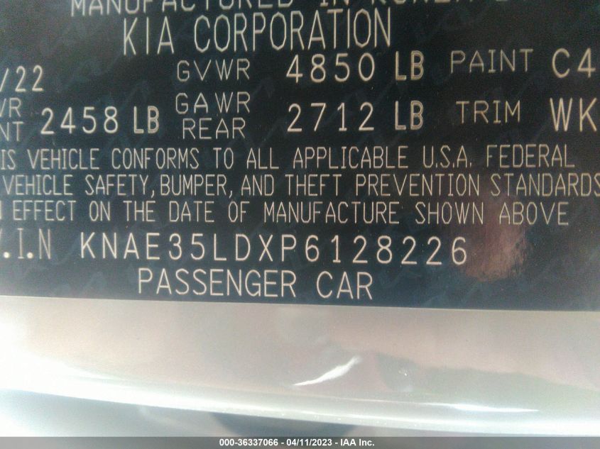 2023 KIA STINGER GT-LINE - KNAE35LDXP6128226