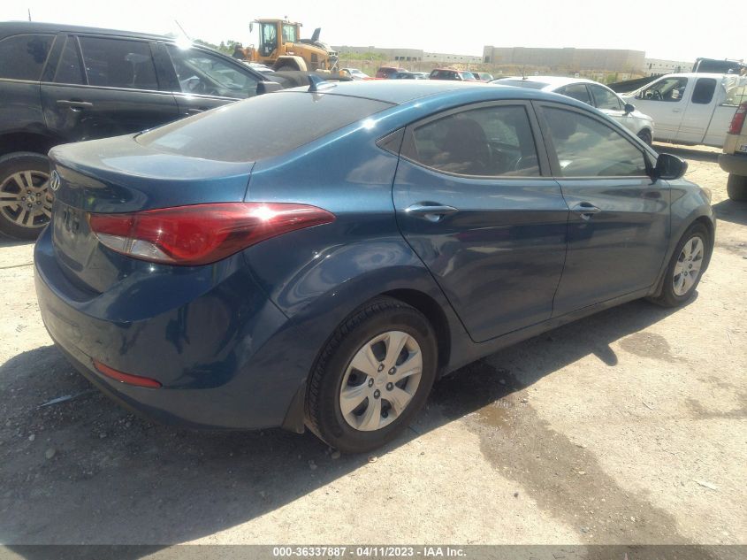 2016 HYUNDAI ELANTRA SE - KMHDH4AE9GU478525