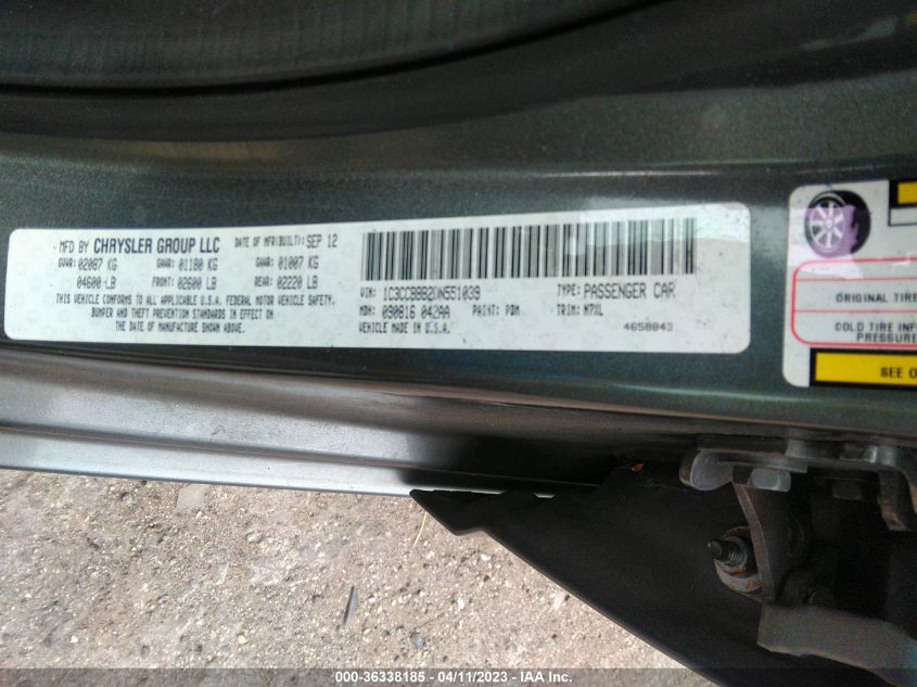 2013 CHRYSLER 200 TOURING - 1C3CCBBB2DN551039