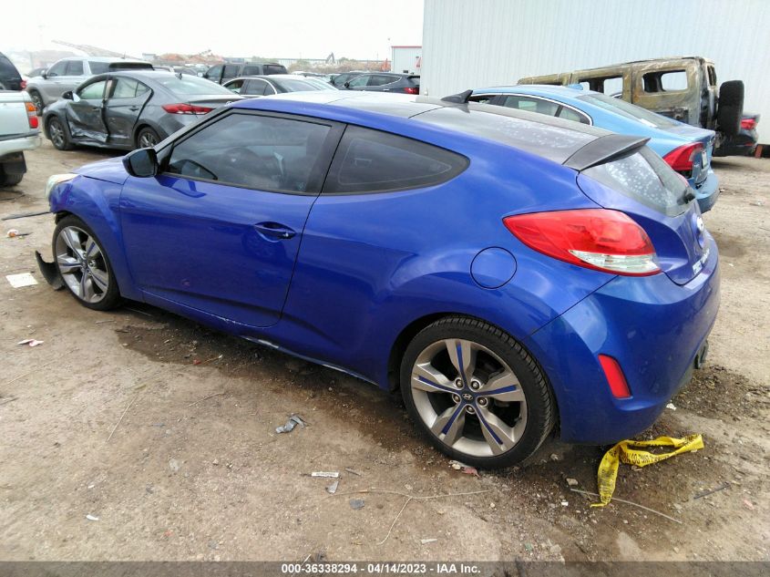 2013 HYUNDAI VELOSTER W/BLACK INT - KMHTC6AD6DU143327