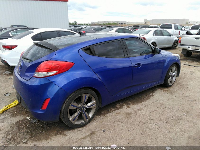 2013 HYUNDAI VELOSTER W/BLACK INT - KMHTC6AD6DU143327