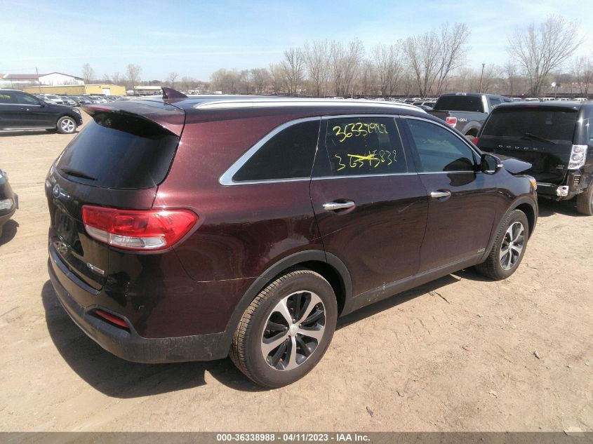 2016 KIA SORENTO EX - 5XYPHDA19GG010035