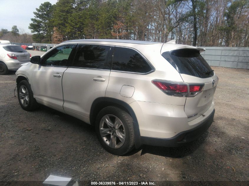 2016 TOYOTA HIGHLANDER LIMITED - 5TDDKRFH0GS289935